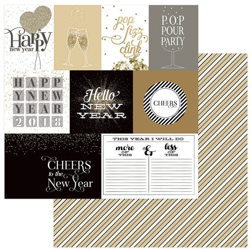 Color Play - Hello New Year Collection - 12 x 12 Double Sided Paper - Countdown