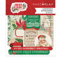 PhotoPlay - Holiday Charm Collection - Ephemera - Die Cut Cardstock Pieces
