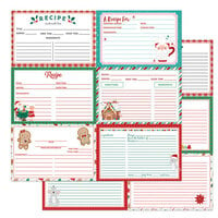 PhotoPlay - Not A Creature Was Stirring Collection - 12 x 12 Double Sided Recipe Cards Paper - Horizontal