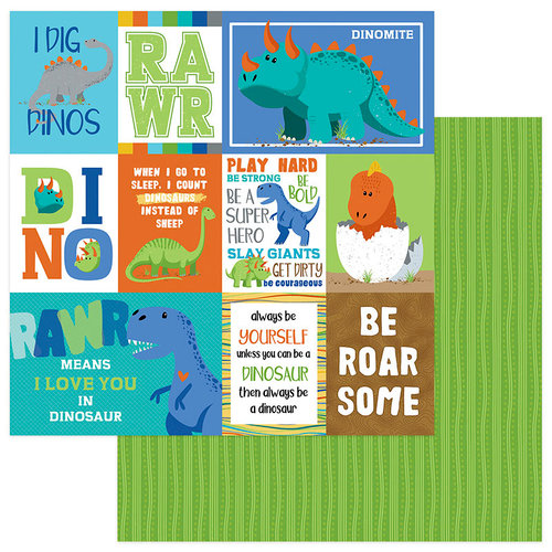 PhotoPlay - Jurassic Collection - 12 x 12 Double Sided Paper - RAWR