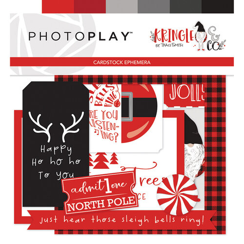 Photo Play Paper - Christmas - Kringle and Co Collection - Ephemera - Die Cut Cardstock Pieces