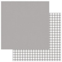 Photo Play Paper - Christmas - Kringle and Co Collection - 12 x 12 Double Sided Paper - Solids Plus - Grey Check