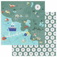 Photo Play Paper - Let's Go Collection - 12 x 12 Double Sided Paper - Are We There Yet