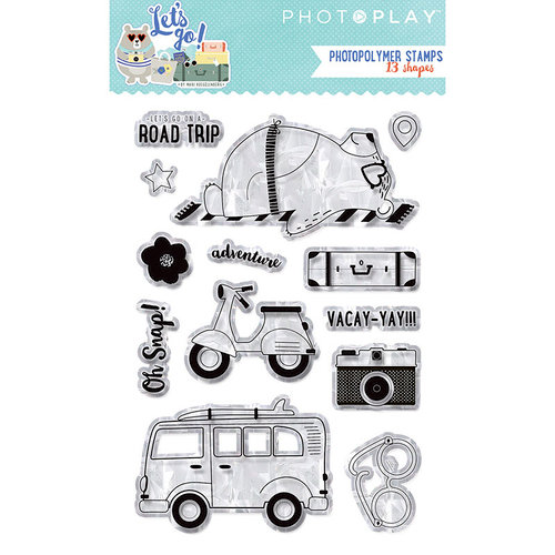 Photo Play Paper - Let's Go Collection - Clear Acrylic Stamps