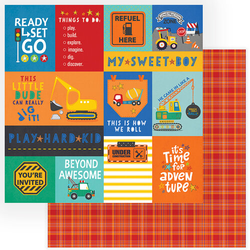 PhotoPlay - Little Builder Collection - 12 x 12 Double Sided Paper - My Sweet Boy