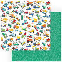 PhotoPlay - Little Builder Collection - 12 x 12 Double Sided Paper - Little Trucks