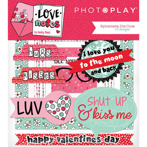 Photo Play Paper - Love Notes Collection - Ephemera - Die Cut Cardstock Pieces