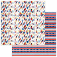 Photo Play Paper - Land of the Free Collection - 12 x 12 Double Sided Paper - Rockets