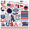 Photo Play Paper - Land of the Free Collection - 12 x 12 Cardstock Stickers - Elements
