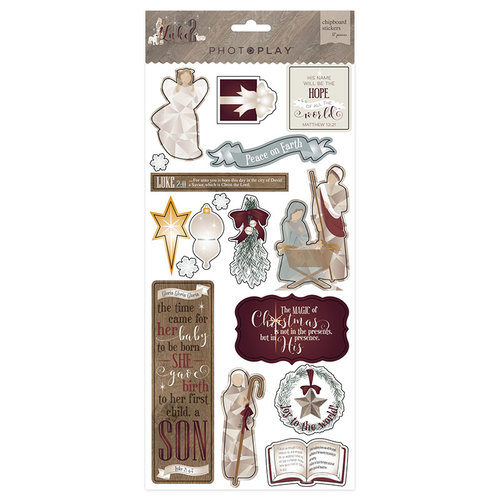 Photo Play Paper - Luke 2 Collection - Christmas - Chipboard Stickers