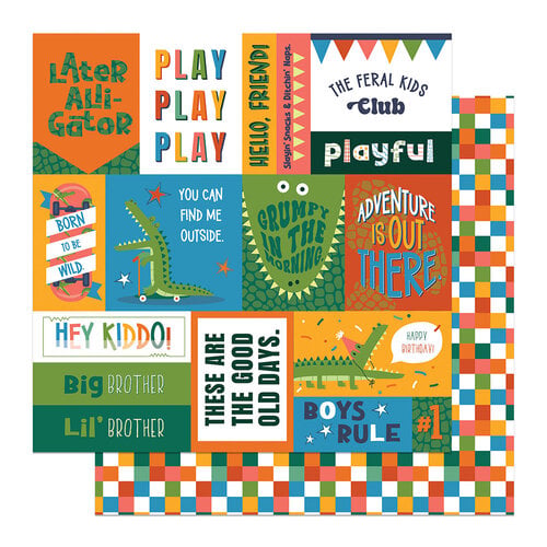 PhotoPlay - Later Gator Collection - 12 x 12 Double Sided Paper - Adventure Cards