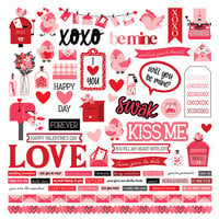 PhotoPlay - Love Letters Collection - 12 x 12 Cardstock Stickers - Elements