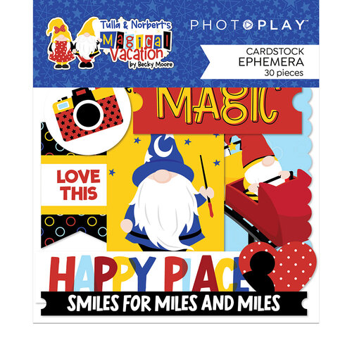 PhotoPlay - Tulla and Norbert's Magical Vacation Collection - Ephemera - Die Cut Cardstock Pieces