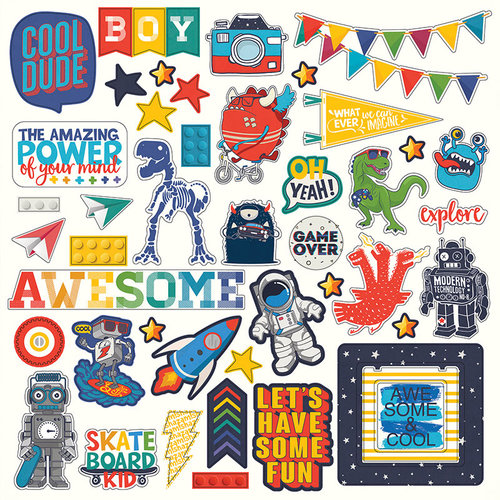 Photo Play Paper - My Imagination Collection - 12 x 12 Cardstock Stickers - Elements
