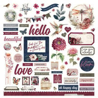 PhotoPlay - Midnight Garden Collection - 12 x 12 Cardstock Stickers - Elements