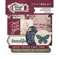 PhotoPlay - Midnight Garden Collection - Ephemera - Die Cut Cardstock Pieces