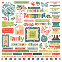 Photo Play Paper - Memory Lane Collection - 12 x 12 Cardstock Stickers - Elements