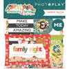 Photo Play Paper - Memory Lane Collection - Ephemera - Die Cut Cardstock Pieces