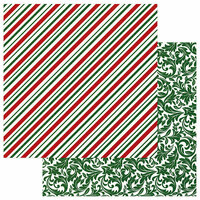 Photo Play Paper - Mad 4 Plaid Christmas Collection - 12 x 12 Double Sided Paper - Candy Cane