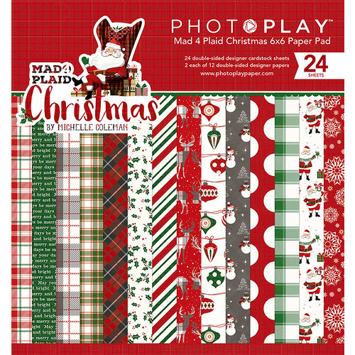 Photo Play Paper - Mad 4 Plaid Christmas Collection - 6 x 6 Paper Pad