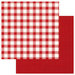Photo Play Paper - Mad 4 Plaid Christmas Collection - Solids and Buffalo Check - 12 x 12 Double Sided Paper - Red and White