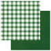 Photo Play Paper - Mad 4 Plaid Christmas Collection - Solids and Buffalo Check - 12 x 12 Double Sided Paper - Green and White