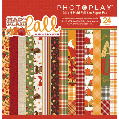 Photo Play Paper - Mad 4 Plaid Fall Collection - 6 x 6 Paper Pad