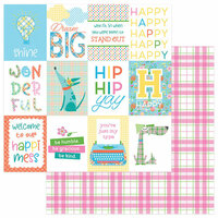 Photo Play Paper - Mad 4 Plaid Happy Collection - 12 x 12 Double Sided Paper - Happy Day
