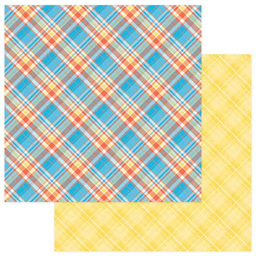Photo Play Paper - Mad 4 Plaid Happy Collection - 12 x 12 Double Sided Paper - Happy Plaid
