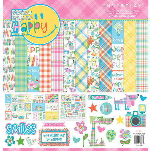 Photo Play Paper - Mad 4 Plaid Happy Collection - 12 x 12 Collection Pack