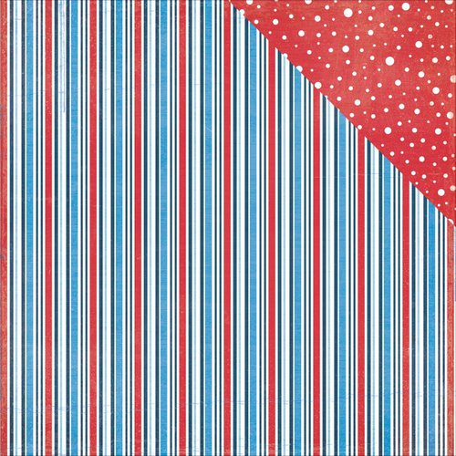 Photo Play Paper - Main St Parade Collection - 12 x 12 Double Sided Paper - Stripes