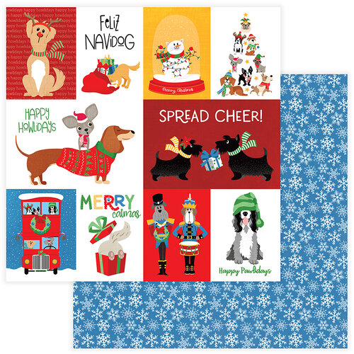Photo Play Paper - Muttcracker Collection - Christmas - 12 x 12 Double Sided Paper - Feliz Navidog