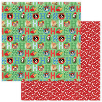 Photo Play Paper - Christmas - Muttcracker Collection - 12 x 12 Double Sided Paper - Ho Ho Ho