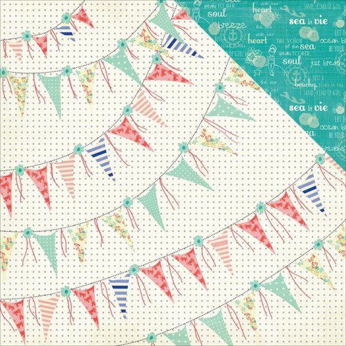 Photo Play Paper - Nautical Bliss Collection - 12 x 12 Double Sided Paper - Banners