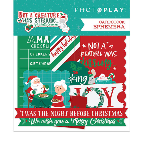 Photo Play Paper - Not A Creature Was Stirring Collection - Ephemera - Die Cut Cardstock Pieces