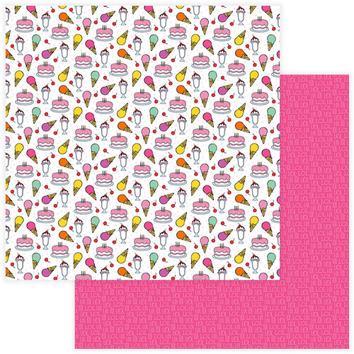Photo Play Paper - No Pun Intended Collection - 12 x 12 Double Sided Paper - Sweet Tooth