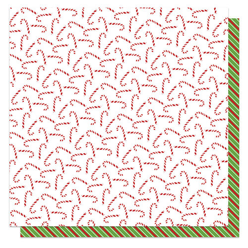 PhotoPlay - Santa Paws Collection - Christmas - 12 x 12 Double Sided Paper - Sweet Sticks