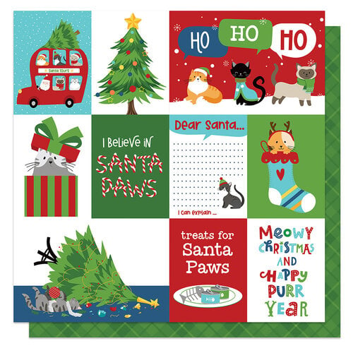 PhotoPlay - Santa Paws Collection - Christmas - 12 x 12 Double Sided Paper - Meowy Christmas