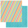 Photo Play Paper - Party Boy Collection - 12 x 12 Double Sided Paper - Diagonal Strip