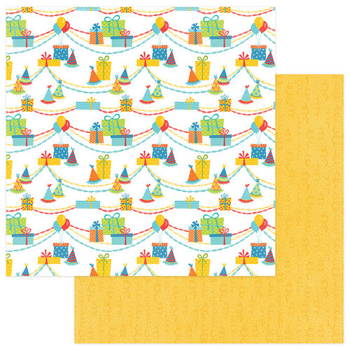 Photo Play Paper - Party Boy Collection - 12 x 12 Double Sided Paper - Gift Hats