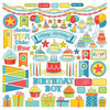 Photo Play Paper - Party Boy Collection - 12 x 12 Cardstock Stickers - Elements