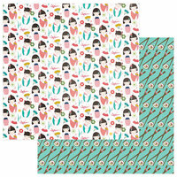 Photo Play Paper - Paper Crane Collection - 12 x 12 Double Sided Paper - Konnichiwa