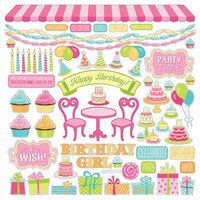 Photo Play Paper - Party Girl Collection - 12 x 12 Cardstock Stickers - Elements