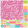Photo Play Paper - Party Girl Collection - 12 x 12 Cardstock Stickers - Alphabet