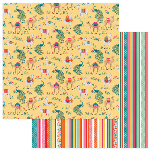 Photo Play Paper - Paprika Collection - 12 x 12 Double Sided Paper - Llama Drama