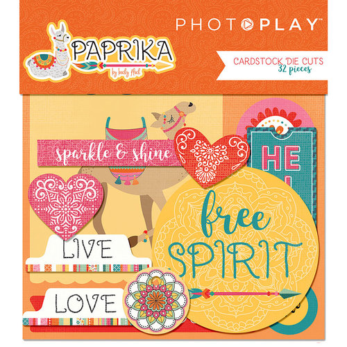 Photo Play Paper - Paprika Collection - Ephemera - Die Cut Cardstock Pieces