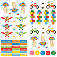 PhotoPlay - Go Outside and Play Collection - 12 x 12 Single Sided Paper - Pre-Colored Die Cut Outs