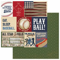 Photo Play Paper - Play Ball Collection - 12 x 12 Double Sided Paper - Grand Slam