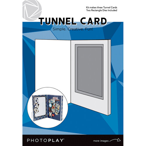 Photo Play Paper - Maker's Series Collection - Creation Bases - Card - Tunnel Cards with Rectangle Die