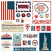 Photo Play Paper - Red, White and Blue Collection - Ephemera - Die Cut Cardstock Pieces
